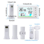 TS-FT006 Indoor Digital Thermometer and Hygrometer Mini LCD Wall Wireless Multifunctional Mini Clock with Humidity Weather Station