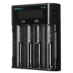 LinkMejor® VC04 Micro Type-C 2A Quick Charge Li-ion Ni-MH Battery Charger Current Optional USB Charger For 18650 26650 21700 AA AAA Battery
