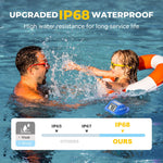 Baldr-Therm Solar Pool Thermometer IP68 Waterproof Floating Digital Thermometer with High Accuracy for Outdoor Pools Spas Hot Tubs
