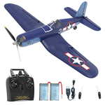 LinkMejor Mini F4U V2 EPP 400mm Wingspan 2.4G 6-Axis Gyro One Key Return Aerobatic Indoor RC Airplane Trainer Fixed Wing BNF/RTF for Beginner