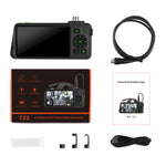 LinkMejor 7.9mm Dual Lens 4.5-inch IPS Color Screen Industrial Borescope Waterproof Inspection Camera 3.5/5/10M Rigid Cable