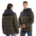 LinkMejor HJ-15G Unisex Cotton-padded Heated Jacket - 15 Heating Areas, USB/DC Charging, Winter Electric Thermal Warm Jacket for Outdoor Hiking Camping