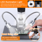 LinkMejor 10 Inch Digital Microscope  4X Zoom 1080P LCD Display Magnifier Soldering Microscope with LED