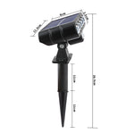 10W LED Solar Landscape Spotlight Outdoor IP55 Waterproof Adjustable 150° Angle 10W LED Auto On/Off Garden Pathway Lighting