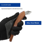 LinkMejor Carving Knife 45 Degree Tip 18mm Blade 150mm Ergonomic Handle Precision Alloy Steel Lightweight Wood Craft Tool
