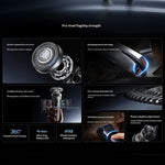 LinkMejor MIJIA PDL11 Electric Shaver Pro with Shaving Pressure Display Dual Ring Foil 360° Floating Head Long Battery Life Type-C Charging