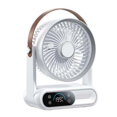 Tevorex S26 Portable Desktop Circulation Fan 199 Speeds Adjustable Ultra Quiet Operation Long Battery Rechargeable Cooling Fan with LED Display for Home Office