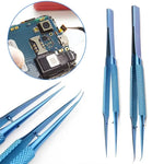 Precision Titanium Alloy Tweezers 0.15mm Edge Anti Magnetic Design Professional Tool for Phone Motherboard Electronic Repairs and Maintenance Accessories