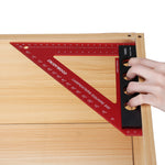 LinkMejor 200mm Aluminum Alloy Carpenter Square Triangle Ruler Woodworking Precision Hole Positioning Square