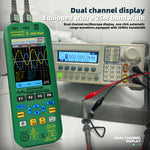 LinkMejor Dual Channel 50MHz*2 Vol O7 Handheld Oscilloscope 4-IN-1 Digital Multimeter+Function Signal Generator 6000A Current Tester