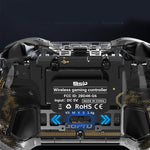 G6 Pro Wireless bluetooth Transparent Gaming Controller with Hall Trigger Carbon Film Joystick RGB Lighting Six Axis Gyro Vibration Macro Back Keys for PC Switch Android iOS