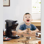 [EU/US Direct] HiBREW H1A 3 IN 1 Expresso Coffee Machine Compatible with NS Capsules DG Capsules Ground Coffee 220V-240V 1450W Fast Heating Auto Power Off
