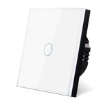 LinkMejor 1 Gang 86 Type Smart Wall Touch Switch Tempered Glass Panel Single Live Wire Waterproof Heat Resistant LED Indicator