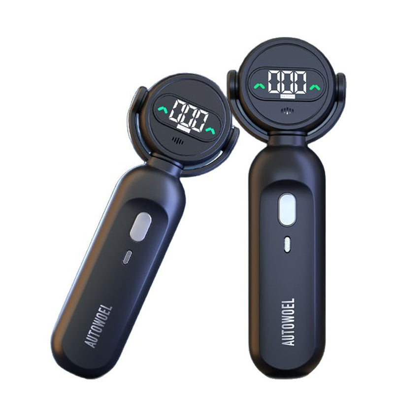 2-in-1 Alcohol Tester Breathalyzer Portable Rechargeable Analyzer with Windproof Electronic Lighter Digital Display Voice Alert