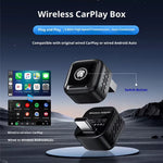 Wooboobox B12 Wireless CarPlay Android Auto Smart Box Adapter  Direct Plug-in Type Original Car Wired to Wireless Converter