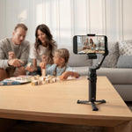 LinkMejor Osmo Mobile 8 Smartphone Gimbal Stabilizer 3-Axis Built-In Tracking Audio Light 10H Battery Extension Rod Tripod Vlog Kit