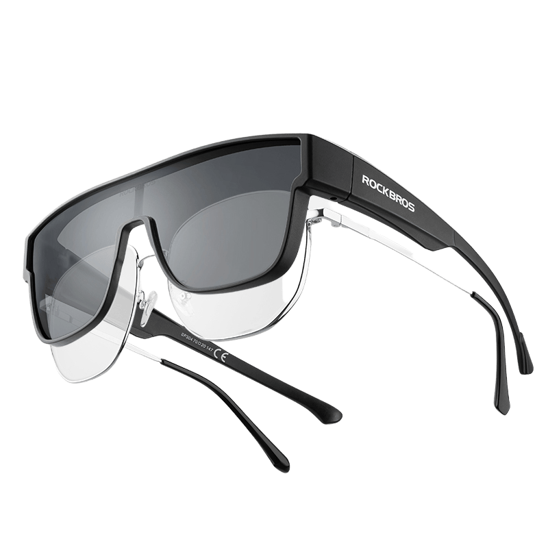 LinkMejor Polarized Cycling Glasses Set Myopia Anti-glare HD Lightweight UV Protection Sports Sunglasses Bicycle Goggles for Outdoor Travel Fishing Driving Riding