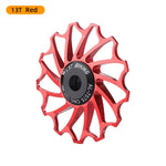 WEST BIKING 3/5 CM Mountain Bicycle Ceramic Rear Dial Guide Wheel 11T 13T Tooth Derailleur Aluminum Alloy Perrin Bearing Tension Wheel