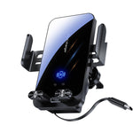 SD06 66W Fast Magnetic Wireless Car Charger Holder Built-in 70cm Retractable Cable 15W Wireless Charging Infrared Sensor Auto Open and Close Car Air Vent Mount Bracket for Smartphone for iPhone 16 Pro Max 15 Pro 14 13 for Huawei Pura X for Xiaomi 15 Ultra