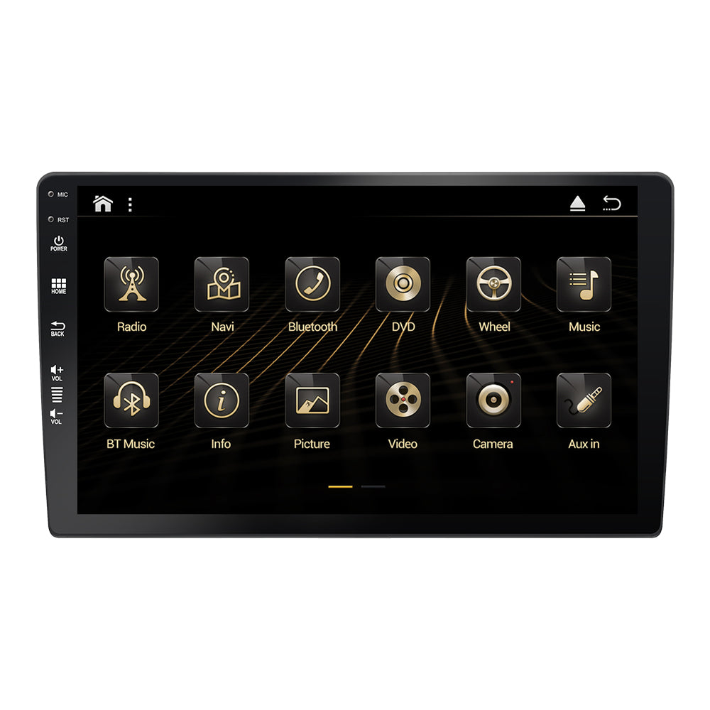LinkMejor 9 Inch 2Din Car Central Control MP5 Player Touch Screen Panel Android 12 Operating System FM Stereo YH-D04