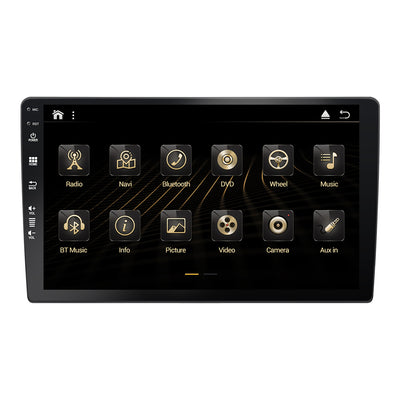 LinkMejor 9 Inch 2Din Car Central Control MP5 Player Touch Screen Panel Android 12 Operating System FM Stereo YH-D04