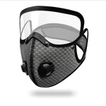 LinkMejor Cycling Protective Mask with Valves Protective Lens Removable Filter Warm Sports Mask Dust-proof Reusable
