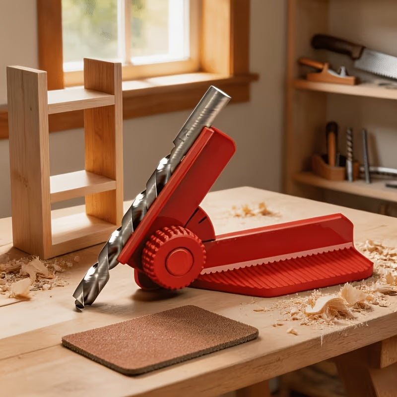 Adjustable Drill Guide 5-Angle 0°-90° Precision Positioning with 3 Lengths for Short/Long Bits Portable Woodworking Auxiliary Tool