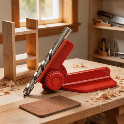 Adjustable Drill Guide 5-Angle 0°-90° Precision Positioning with 3 Lengths for Short/Long Bits Portable Woodworking Auxiliary Tool