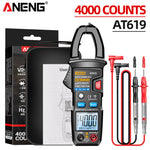 LinkMejor AT619 Digital Voice Broadcast Multimeter Clamp Professional AC/DC Clamp Meter Ammeter Current Clamp Tester for Electrician