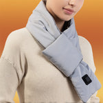 LinkMejor Quick Heated Scarf for Women Men USB Charging Fleece-lined Down Cotton Electric Heating Scarf Warmer for Neck Waist Abdomen