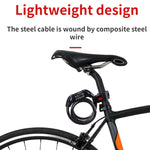 LinkMejor Bike Lock Steel Password Lock Five-digit Code Anti-theft 120CM Portable Safety Cable Lock for MTB Bike Electric Bike Scooter Motorcycle