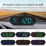 G9 Car HUD Head-up Display Car GPS Multi-function Speedometer Compass HD Head-up Display 360° Rotating Suction Fit All Vehicle