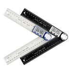 2-in-1 Digital Angle Finder Protractor with 7 Inch/200mm Ruler Spill-Proof Design for Woodworking Carpenter Construction DIY Tool LED Display High Accuracy Measurement
