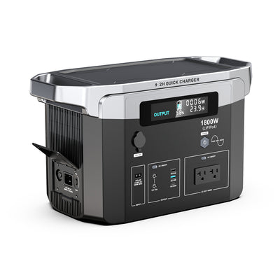 [USA  Direct]PYS-PEK 1800W 1536Wh Portable Power Station LCD Diplay Emergency Backup Power Supply with 1800W AC Output / 2*DC 12V/10A / USB 5V/2.4A / 18W QC3.0 / PD100W USB-C / CigaretteDC Output for Home Emergency Outdoor Camping Laptops Phones Drones