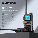 LinkMejor BF-K69 High Power Walkie Talkie Multi-Band Wireless Copy Frequency 999CH Type-C AM FM DTMF NOAA Portable 2 Way Ham Radios