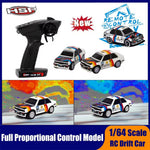 LinkMejor YDT64E RTR 1/64 2.4G RWD Drift Sports RC Car Full Proportional LED Light Desktp Pocket Mini Racing Remote Control  Competition Vehicles Models Children's Toy Gift
