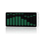 AK1016 Music Spectrum Dual-Power Port Multi-Band LED Display Adjustable Audio Spectrum Analyzer with 3.5mm AUX Input
