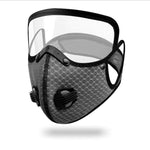 LinkMejor Cycling Protective Mask with Valves Protective Lens Removable Filter Warm Sports Mask Dust-proof Reusable