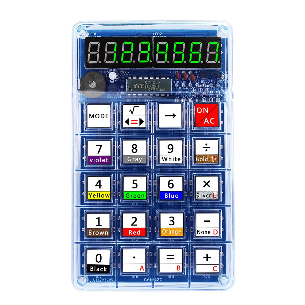 DIY Calculator Kit LED Digital Tube Display 51 MCU Electronic Calculators Kits for School Soldering Practice Training