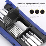 LinkMejor Bike Multi Mini Folding Repair Tool Portable Chain Splitter Cutter HexSpoke Wrench Screwdriver Multitool Portable Tire Repair Tool