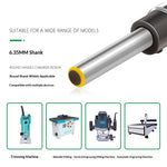 3 Flute 1/4 Shank Tungsten Carbide Router Bit 12.7mm Cutting Diameter 25mm Cutting Length Wood Cutting Tool