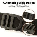 120cm Men's Tactical Nylon Belt Shooting Training Holster Simple Automatic Buckle Pant Waistband for Outdoor Leisure Sports Work