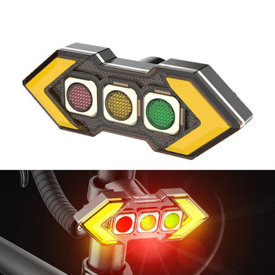 LinkMejor Wireless Remote Control Left Right Turn Signals Bicycle Taillight Intelligent Brake Sensing Safety Warning Cycling Light Type-C Charging Bike Rear Lights for MTB Night Riding