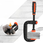 Platic Heavy Duty C-shaped Clip G-shaped Clamp with Quick Button Movable Chuck for Woodworking Nylon Fixing Clamp High Strength Carpentry Clamps Hand Tools