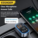 LinkMejor F748 bluetooth 5.3 FM Transmitter 2USB-A+USB-C PD3.0 QC3.0 FCP AFC iP2.4 USB Car Charger LED Digital Display Support TF Card/U Disk Wireless Radio Adapter HiFi Music Play Car Kit With Mic Hands Free Calls