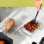 Silicone Air Fryer Accessory Set 8 Inch Silicone Liner Basket with Gloves Grill Brush Reusable Oven Accessory Air Fryer Liner for 8 to 10 QT Ovens Microwave Accessory