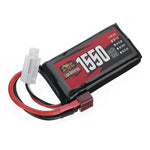 LinkMejor Power 7.4V 1550mAh 150C 2S LiPo Battery T Plug for RC Car