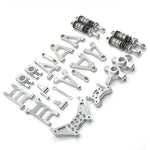 Upgrade Parts For MJX 14301 14302 14303 Metal Suspension Arm Steering Cup Shock Absorber Steering Assembly Shock Tower Set 1/14 RC Car Parts