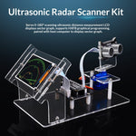 Simulated Radar Ultrasonic Simulation Scanner Maker DC5V with 2.4inch LCD Screen HXFB Graphical Programming DIY Electronic Kit for Distance Measuring