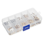 LinkMejor® 260Pcs M2 PCB Threaded Brass Male Female Standoff Spacer Board Hex Screws Nut Assortment Box Kit Set with Plastic Box Hollow